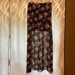 Sheer Floral Skirt with built in slip